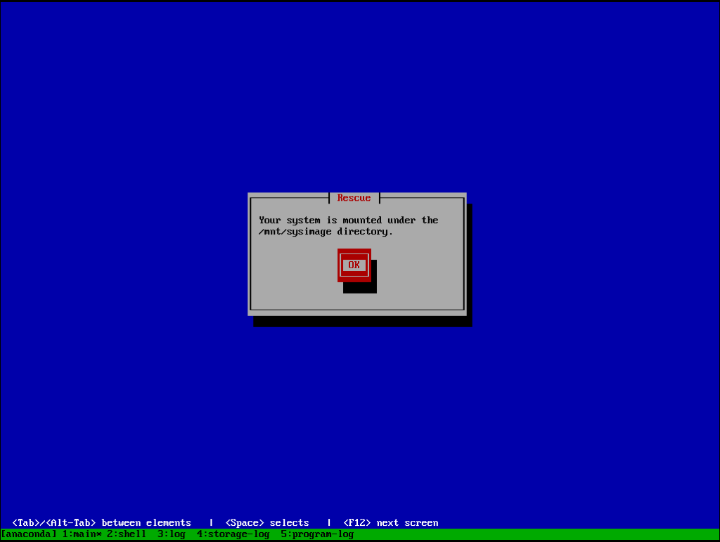 CentOS chroot to sysimage